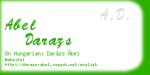 abel darazs business card