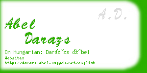 abel darazs business card